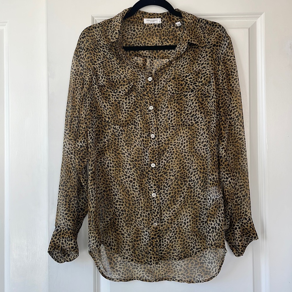 100% Silk Equipment Blouse